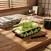 CUPUZ KV-2 Tank 3D Paper Puzzle DIY Assembly Model Kit Military Tank Educational Paper Craft for Collectible Gift